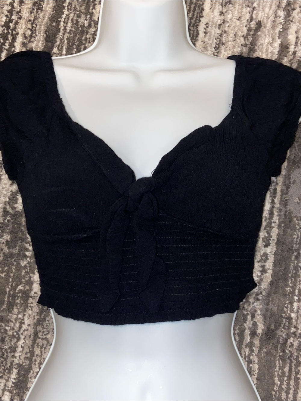 LA Hearts size medium black stretchy crop top